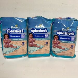 SEALED Pampers Splashers Kids Swim Trunks - Size 2-3 (13-24 lbs) (lot of 3)